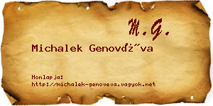 Michalek Genovéva névjegykártya